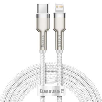 Кабель Baseus Cafule Series Metal Data Cable Type-C to iP PD 20W 2m White CATLJK-B02 фото