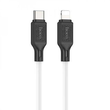 Кабель HOCO X90 Cool silicone PD charging data cable for iP White 6931474788399 фото