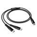 Кабель HOCO X123 Victory 2-in-1 charging cable(C to C+C) Black 6942007663595 фото 6