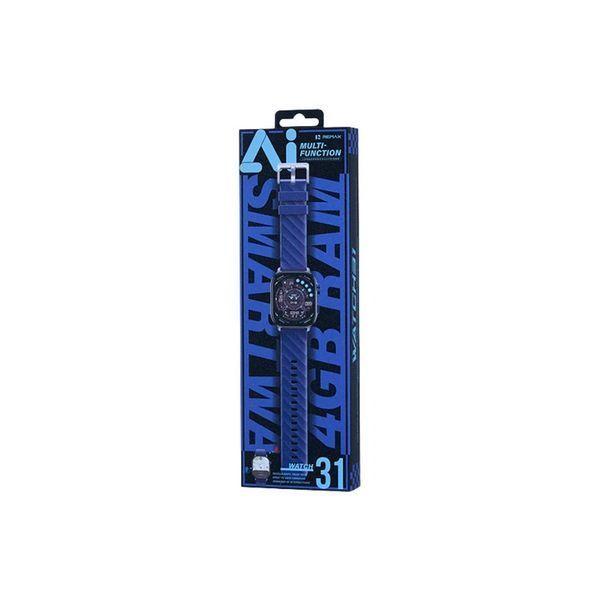 Смарт-годинник REMAX AI WATCH 31 (4GB RAM) 51mm. 400 mAh. IP68 Blue 6954851259770 фото