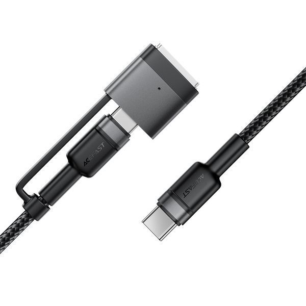 Кабель ACEFAST C22-05 USB-C to USB-C / magnetic aluminum alloy charging data cable Black 6974316285151 фото
