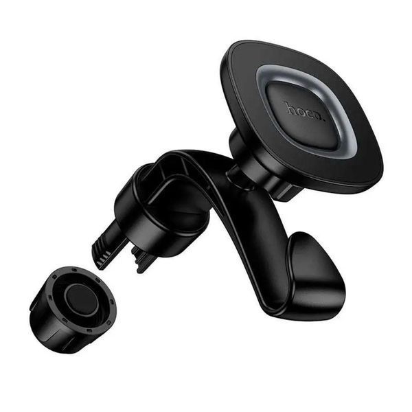 Автотримач для телефона HOCO H99 Crown magnetic car holder(headrest) black metal gray 6942007673624 фото