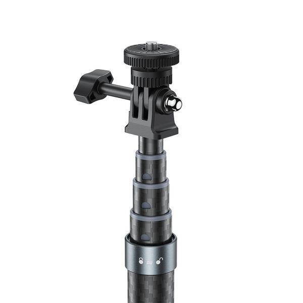 Монопод ACEFAST E38 1.2m carbon fiber telescopic selfie stick Gray-Black 6974316286028 фото