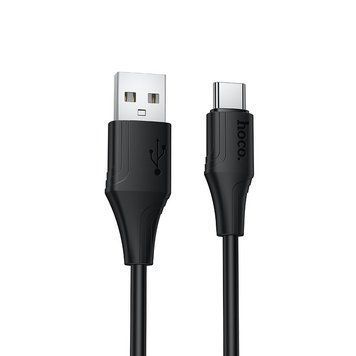 Кабель HOCO X124 Bien silicone charging data cable Type-C Black 6942007664424 фото