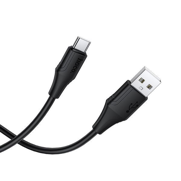 Кабель HOCO X124 Bien silicone charging data cable Type-C Black 6942007664424 фото