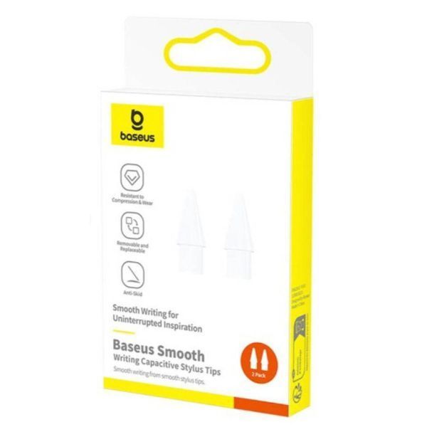 Змінні наконечники для стилуса Baseus Smooth Writing Capacitive Stylus Tips Moon White（2pcs） P80015906213-00 фото