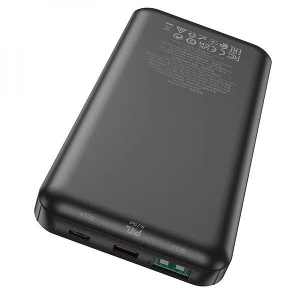 Зовнішній акумулятор HOCO J102 Cool figure PD20W+QC3.0 power bank(10000mAh) Black 6931474783608 фото