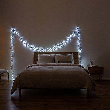 Гірлянда нитка 14 м, 160 LED, чорний провід, Біле світло W160LED16MBW W160LED16MBW фото