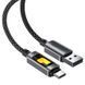 Кабель ACEFAST C21-04 USB-A to USB-C fantasy color series braided Charging data cable Black 6974316284673 фото 3