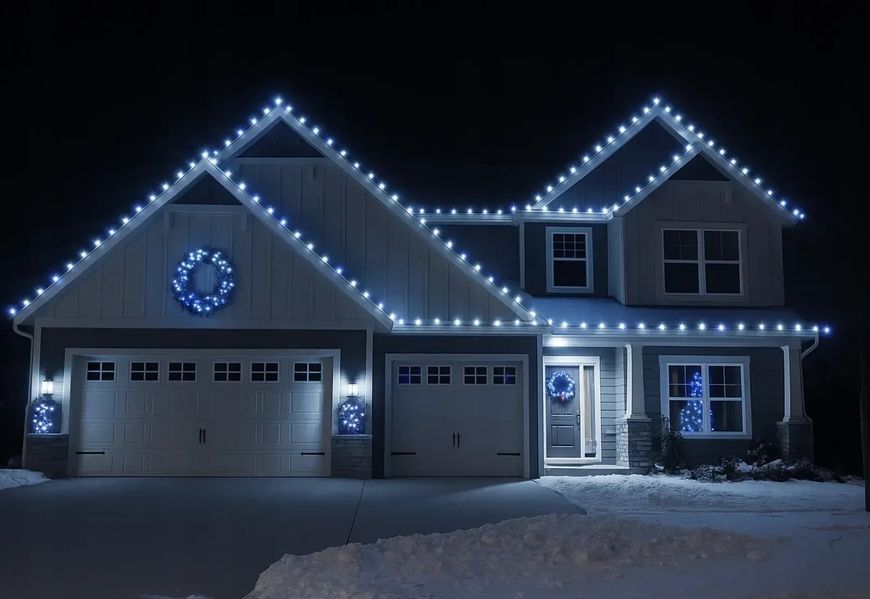 Уличная светодиодная гирлянда 500 LED Ekspand LCZ-500-ZB холодный белый 34 м для елки, фасада и сада LCZ-500-ZB фото