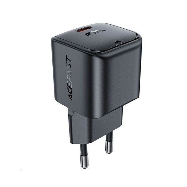Мережевий зарядний пристрій ACEFAST A77 mini PD30W GaN USB-C charger Black 6974316282662 фото