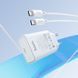 Мережевий зарядний пристрій з кабелем HOCO C143A Benefit single port PD20W charger set(C to C) White 6942007652087 фото 9