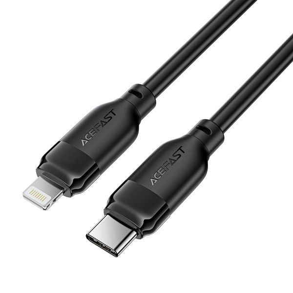 Кабель ACEFAST C16-01 TPU charging data cable USB-C to L Black 6974316286196 фото
