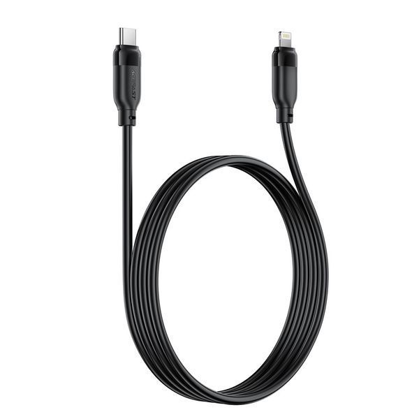 Кабель ACEFAST C16-01 TPU charging data cable USB-C to L Black 6974316286196 фото