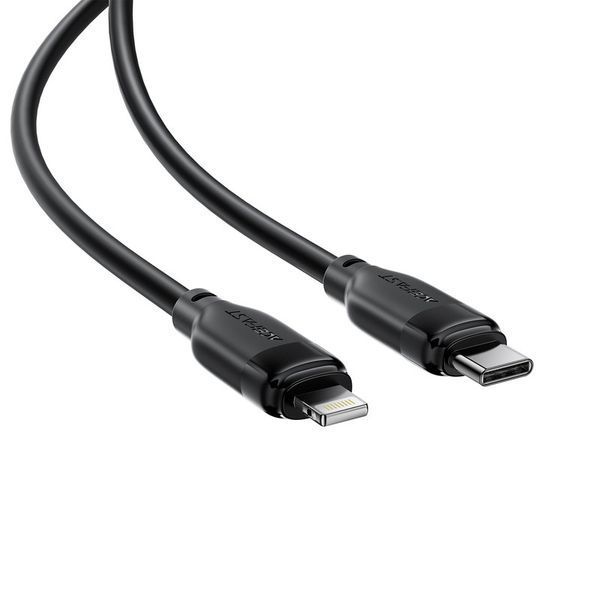 Кабель ACEFAST C16-01 TPU charging data cable USB-C to L Black 6974316286196 фото