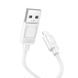 Кабель HOCO X122 Benefit silicone charging data cable Micro White 6942007662215 фото 4