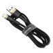 Кабель Baseus Cafule Cable USB For Lightning 2.4A 1m Gold+Black CALKLF-BV1 фото 4