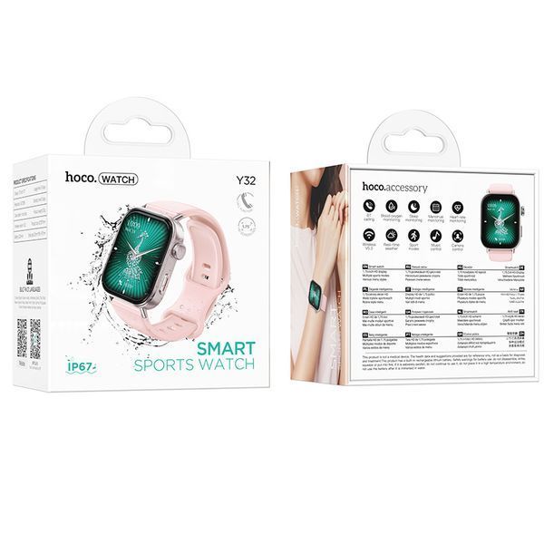 Смарт-годинник HOCO Y32 44mm. 225 mAh. IP67 Smart sports watch(call version) 6942007659062 фото