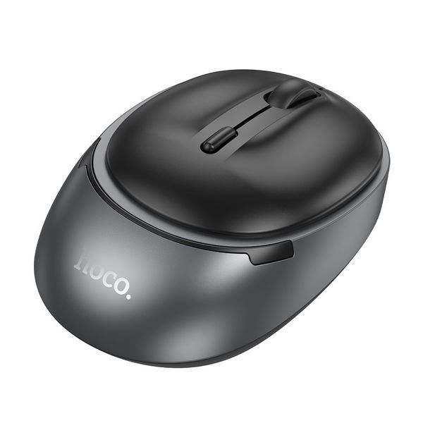 Маніпулятор миша HOCO GM34 Nuevo dual-mode business wireless mouse Black Metal Gray 6942007632782 фото