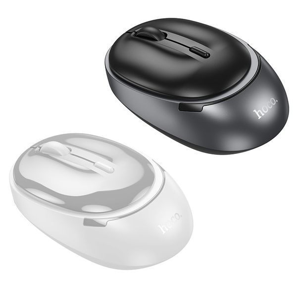 Маніпулятор миша HOCO GM34 Nuevo dual-mode business wireless mouse Black Metal Gray 6942007632782 фото