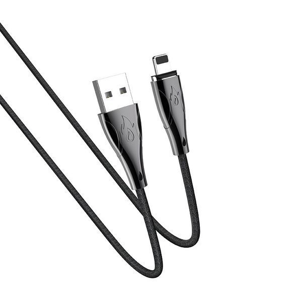 Кабель USB Hoco U75 Lightning Cable LED magnetic Blaze 1.2 M 3A Black 1237 фото