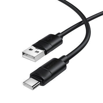 Кабель BOROFONE BX123 Leya silicone charging data cable Type-C Black 6941991124211 фото