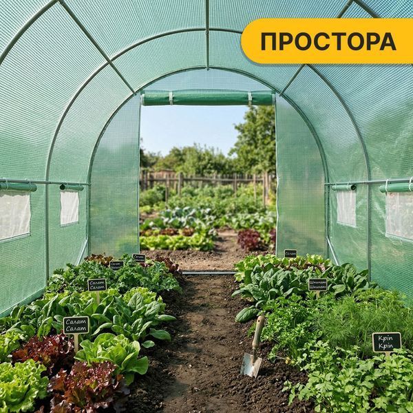 Усиленная садовая теплица парник LEOBRO Garden 10м2 Green (LB-10M25) LB-10M25 фото