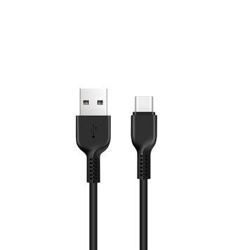 Кабель HOCO X20 USB to Type-C 3A, 2m, PVC, TPE connectors, Black 6957531068907 фото