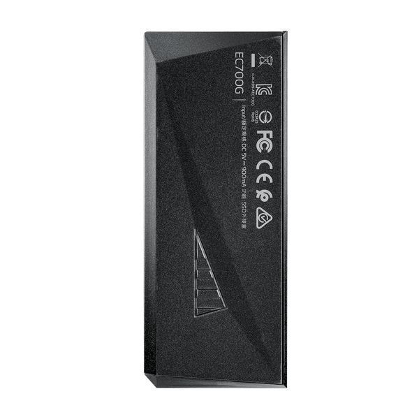 Зовнішня кишеня для накопичувача A-DATA EC700G для SSD M.2 PCIe/SATA USB3.2 Gen2 Type-C Black AEC700GU32G2-CGY фото