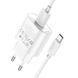 Мережевий зарядний пристрій HOCO C109A Fighter single port QC3.0 charger set(Type-C) White 6931474784834 фото 3