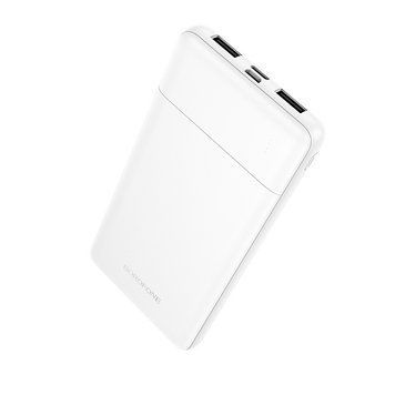 Зовнішній акумулятор BOROFONE BJ88 Clever power bank(10000mAh) White 6941991126987 фото