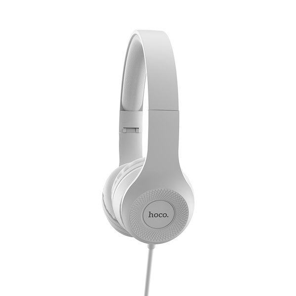 Навушники дротові HOCO W21 Graceful charm wire control headphones Gray 6931474708298 фото