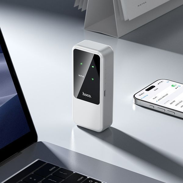 Мобільний роутер HOCO HI42 Mobile portable WiFi White 6942007666855 фото