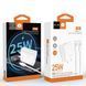 Мережевий зарядний пристрій з кабелем WUW-T86C PD 25W fast charger + USB C to USB C cable set 6972573338030 фото 2