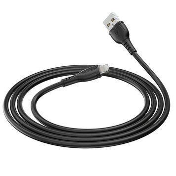 Кабель BOROFONE BX51 USB to iP 2.4A,1m, PVC, PVC connectors, Black 6931474743893 фото