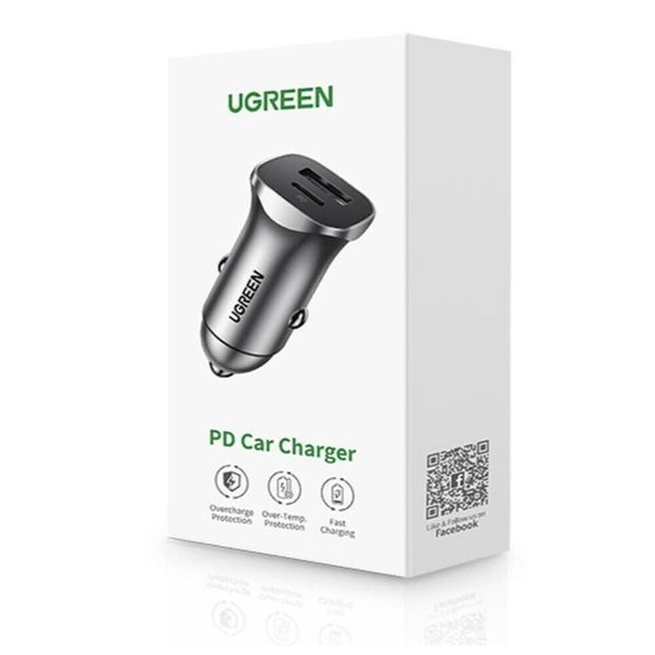 Автомобільний зарядний пристрій UGREEN CD130 Dual USB Car Charger (Space Gray) (UGR-30780) UGR-30780 фото