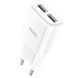 Мережевий зарядний пристрій HOCO C88A Star round dual port charger 12W White 6931474749499 фото 4
