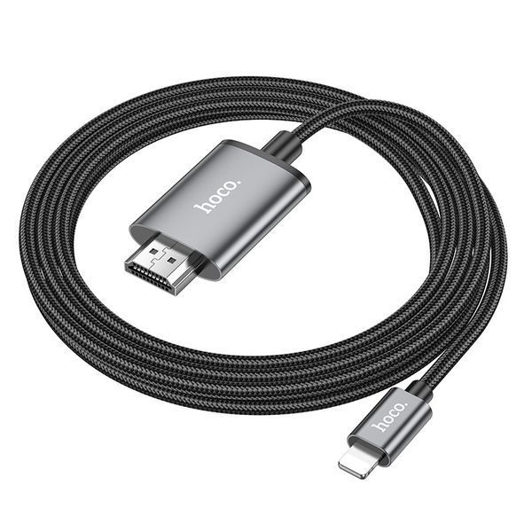Перехідник HOCO UA27 HD on-screen cable iP to HDTV Metal Gray 6942007619011 фото