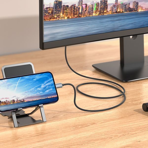 Перехідник HOCO UA27 HD on-screen cable iP to HDTV Metal Gray 6942007619011 фото