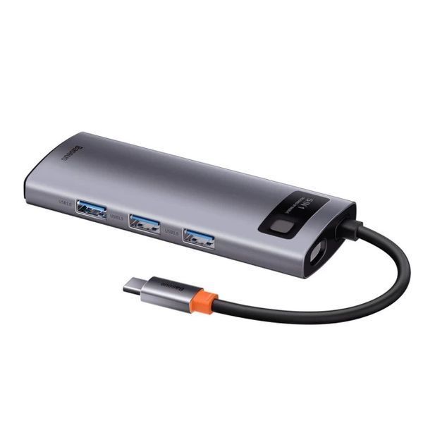 USB-хаб Baseus Metal Gleam Series 5-in-1 Multifunctional （Type-C to HDMI*1+USB3.0*3+PD*1) CAHUB-CX0G фото