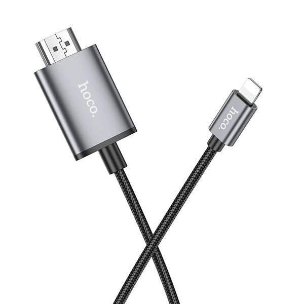Перехідник HOCO UA27 HD on-screen cable iP to HDTV Metal Gray 6942007619011 фото