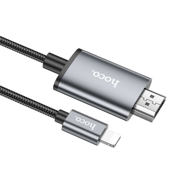 Перехідник HOCO UA27 HD on-screen cable iP to HDTV Metal Gray 6942007619011 фото