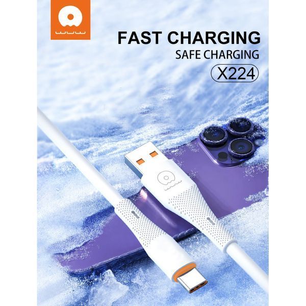 Кабель WUW-X224/TPC USB Type-C 2,4А white WUW-X224/TPC фото
