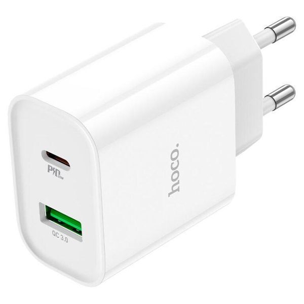 Сетевое зарядное устройство HOCO C80A Plus Rapido PD20W+QC3.0 charger White 6931474779885 фото