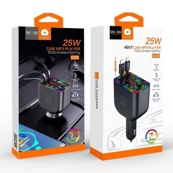 АЗП з FM-модулятором WUW-C237 black 6972573338177 фото