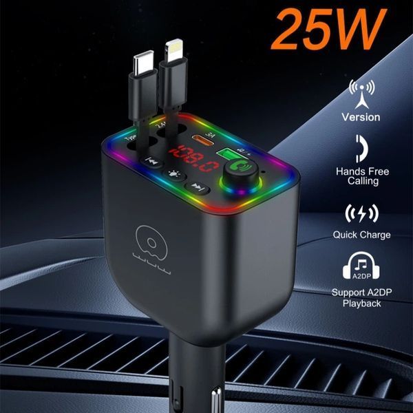 АЗП з FM-модулятором WUW-C237 black 6972573338177 фото
