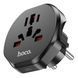 Мережевий адаптер HOCO AC6 Unimpeded universal conversion plug Black 6931474791511 фото 4