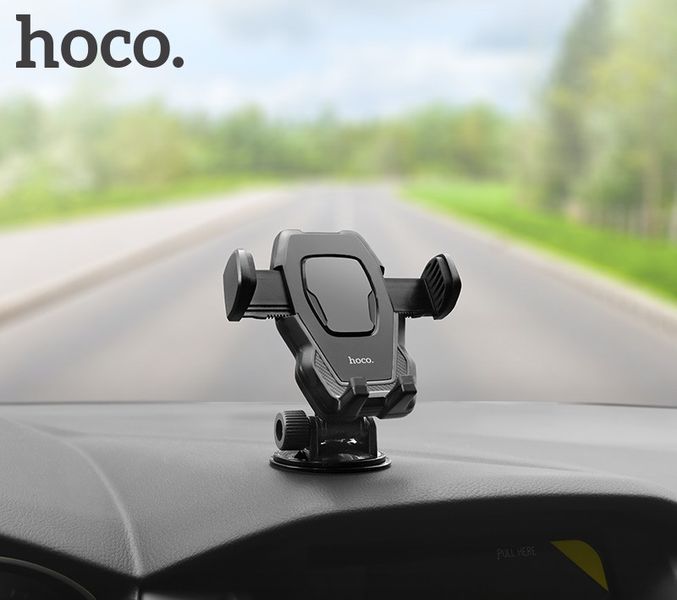Автотримач для телефона HOCO CA31 cool run suction cup car holder Black 6957531077602 фото