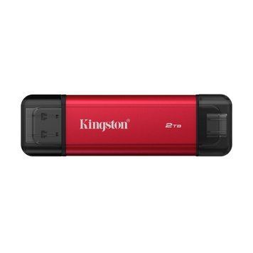 Портативний SSD Kingston Dual USB-A/C 2TB Dual Portable 1050MB/s USB 3.2 Gen 2 Red/Black SPSD/2TB фото