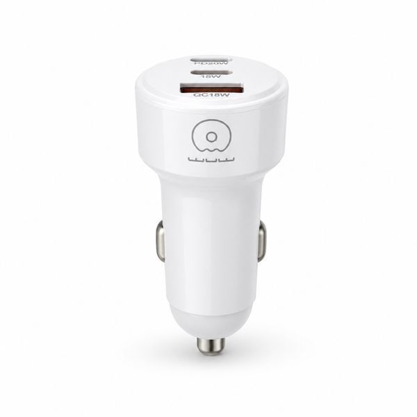 Автомобільний зарядний пристрій WUW-C244 USB20W+PD20W+PD15W White C244W фото